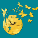 Horloge Murale Papillon 3D Acrylique Déco Salon Chambre Anti-Corrosion Design Circulaire Quartz - www.yonis-shop.com