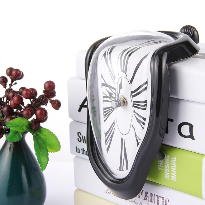 Horloge Rétro Distordue Inspirée De Dali Design Unique Pour Salon En - www.yonis-shop.com