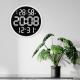 Horloge Murale LED 12 Pouces Silencieuse Avec Température Et Humidité Pour Salon Cadre Noir Alimentation USB - www.yonis-shop...
