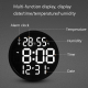 Horloge Murale LED 12 Pouces Silencieuse Avec Température Et Humidité Pour Salon Cadre Noir Alimentation USB - www.yonis-shop...
