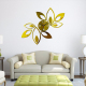 Horloge Murale Design Moderne 3D Effet Miroir Acrylique Autocollante Décoration Intérieure - www.yonis-shop.com