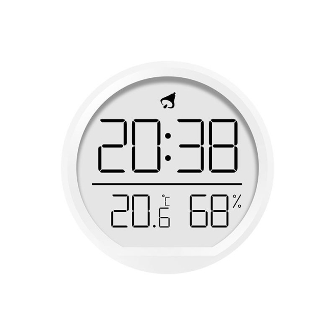 Horloge Murale Électronique Noire Avec Thermomètre Et Hygromètre Magnétique Slim Affichage LED - www.yonis-shop.com