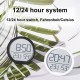 Horloge Murale Électronique Noire Avec Thermomètre Et Hygromètre Magnétique Slim Affichage LED - www.yonis-shop.com