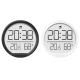 Horloge Murale Électronique Noire Avec Thermomètre Et Hygromètre Magnétique Slim Affichage LED - www.yonis-shop.com