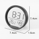 Horloge Murale Électronique Noire Avec Thermomètre Et Hygromètre Magnétique Slim Affichage LED - www.yonis-shop.com