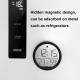 Horloge Murale Électronique Noire Avec Thermomètre Et Hygromètre Magnétique Slim Affichage LED - www.yonis-shop.com