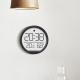 Horloge Murale Électronique Noire Avec Thermomètre Et Hygromètre Magnétique Slim Affichage LED - www.yonis-shop.com
