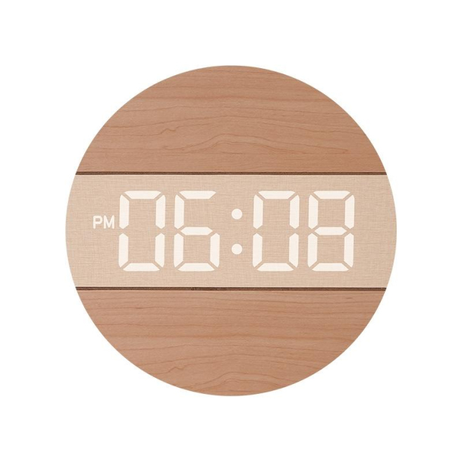 Horloge Murale Numérique En Bois Pour Salon Décoration Intérieure Design Moderne - www.yonis-shop.com