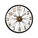 Horloge Murale Vintage 3D Métal 60cm Design Roue Silencieuse Pour Salon Chambre Restaurant - www.yonis-shop.com