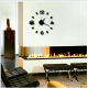 Horloge Murale 3D Effet DIY en Acrylique Noir Autocollante Décoration Intérieure Silencieuse Facile à Installer Pour Salon Ch...