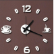 Horloge Murale 3D Effet DIY en Acrylique Noir Autocollante Décoration Intérieure Silencieuse Facile à Installer Pour Salon Ch...