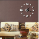 Horloge Murale 3D Effet DIY en Acrylique Noir Autocollante Décoration Intérieure Silencieuse Facile à Installer Pour Salon Ch...
