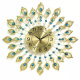 Horloge Murale Paon Créative Silencieuse Décoration Unique Pour Salon Chambre Bureau Restaurant Bar En Fer 60cm Or