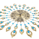 Horloge Murale Paon Créative Silencieuse Décoration Unique Pour Salon Chambre Bureau Restaurant Bar En Fer 60cm Or - www.yoni...