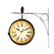 Horloge Murale Rétro Double Face En Fer Design Vintage Silencieux Anti-Buée Anti-Poussière 8 Pouces - www.yonis-shop.com