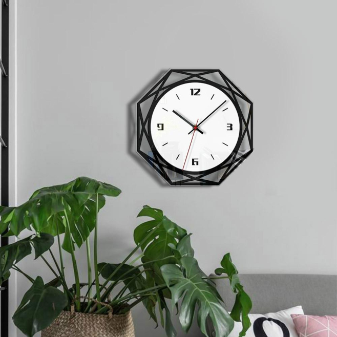 Horloge Murale Décorative En Acrylique Transparente Design Créatif Pour Toutes Pièces - www.yonis-shop.com