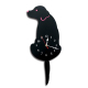 Horloge Murale En Forme De Chien Avec Queue Oscillante Pour Décoration Bureau Chambre Noir 42x18cm - www.yonis-shop.com