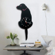 Horloge Murale En Forme De Chien Avec Queue Oscillante Pour Décoration Bureau Chambre Noir 42x18cm - www.yonis-shop.com