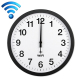 Horloge Murale Moderne Minimaliste Wifi Synchronisation Automatique Silencieuse Pour Salon 12 Pouces Blanche - www.yonis-shop...
