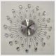 Horloge Murale Cristal Argentée Style Rétro Design Abstrait pour Salon et Chambre - www.yonis-shop.com