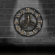 Horloge Murale Style Industriel Vintage Bois Engrenage Ancien Argenté 50cm Idéale Cadeau Maison - www.yonis-shop.com