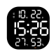 Horloge LED Acrylique 13 Pouces Écran Large Avec Température Humidité Et Télécommande