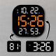 Horloge LED Acrylique 13 Pouces Écran Large Avec Température Humidité Et Télécommande - www.yonis-shop.com