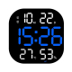 Horloge LED Acrylique 13 Pouces Écran Large Avec Température Humidité Et Télécommande - www.yonis-shop.com