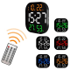 Horloge LED Acrylique 13 Pouces Écran Large Avec Température Humidité Et Télécommande - www.yonis-shop.com