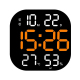 Horloge LED Acrylique 13 Pouces Écran Large Avec Température Humidité Et Télécommande - www.yonis-shop.com