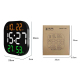 Horloge LED Acrylique 13 Pouces Écran Large Avec Température Humidité Et Télécommande - www.yonis-shop.com