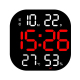Horloge LED Acrylique 13 Pouces Écran Large Avec Température Humidité Et Télécommande - www.yonis-shop.com