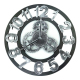 Horloge Murale Ronde En Bois Style Rétro Diamètre 50cm Apparence Imitation Fer Peinture Haute Température Design Sans Aiguill...