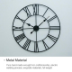 Horloge Murale Décorative Silencieuse Vintage Or 45cm Pour Salon En Fer Avec Chiffres Romains - www.yonis-shop.com