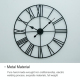 Horloge Murale Décorative Silencieuse Vintage Or 45cm Pour Salon En Fer Avec Chiffres Romains - www.yonis-shop.com