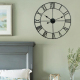 Horloge Murale Décorative Silencieuse Vintage Or 45cm Pour Salon En Fer Avec Chiffres Romains - www.yonis-shop.com