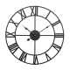 Horloge Murale Décorative Rétro en Fer avec Chiffres Romains et Fonctionnement Silencieux pour Salon ou Bureau