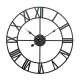 Horloge Murale Décorative Rétro en Fer avec Chiffres Romains et Fonctionnement Silencieux pour Salon ou Bureau - www.yonis-sh...