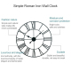 Horloge Murale Décorative Rétro en Fer avec Chiffres Romains et Fonctionnement Silencieux pour Salon ou Bureau - www.yonis-sh...
