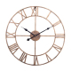 Horloge Murale Décorative Rétro en Fer avec Chiffres Romains et Fonctionnement Silencieux pour Salon ou Bureau - www.yonis-sh...