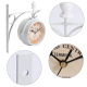 Horloge Murale Vintage Double Face En Fer Forgé Décorative Silencieuse Pour Salon Et Bureau - www.yonis-shop.com