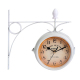 Horloge Murale Vintage Double Face En Fer Forgé Décorative Silencieuse Pour Salon Et Bureau - www.yonis-shop.com