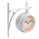 Horloge Murale Vintage Double Face En Fer Forgé Décorative Silencieuse Pour Salon Et Bureau - www.yonis-shop.com