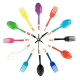 Horloge Murale Moderne En Métal Avec Couverts Design Créatif Pour Cuisine Et Salon