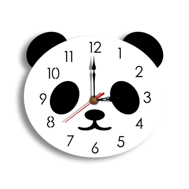 Horloge Murale Panda En Acrylique Pour Salon Chambre Et Bureau Design Simple Et Écologique - www.yonis-shop.com