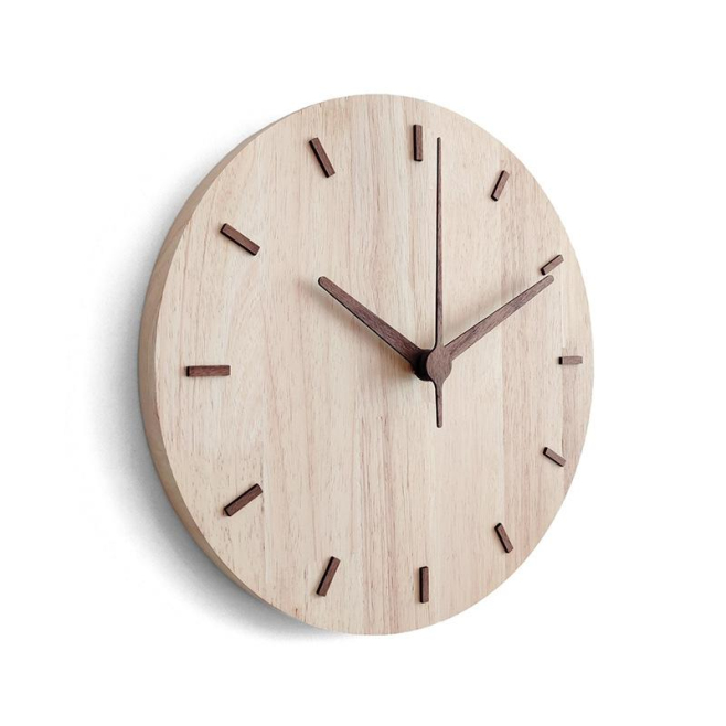 Horloge Murale En Bois Massif Pour Salon Chambre Bureau Décorative 30cm Précision Et Élégance - www.yonis-shop.com