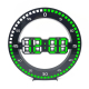 Horloge Murale 3D Salon Écran LED Géant Noir Vert Réglage Automatique Luminosité USB Affichage Heure Date Température