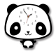 Horloge Murale Panda En Acrylique Écologique Pour Décoration Maison et Bureau Taille 28x26cm - www.yonis-shop.com