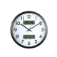 Horloge Murale LED Double Écran 13 Pouces Affichage Température Humidité et Calendrier Pour Salon et Bureau