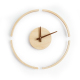 Horloge Murale Flottante Transparente 14 Pouces En Bois Décoration Intérieure Élégante